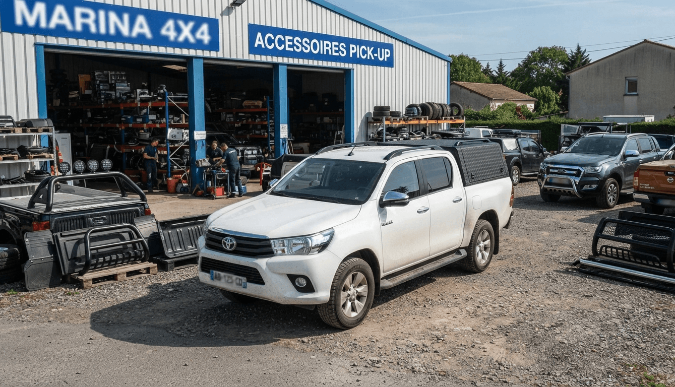 Hard top pour Hilux et autres accessoires pick up pas cher chez Marina4x4