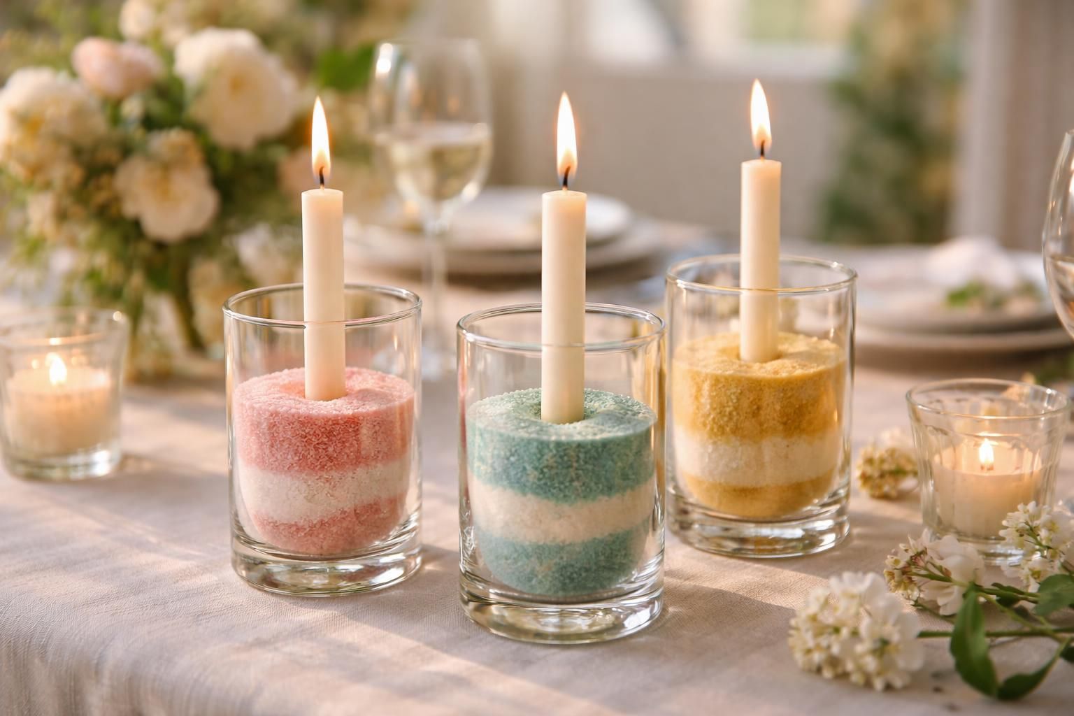 découvrez les meilleures astuces pour décorer votre table avec des bougies de sable et créer une ambiance chaleureuse et élégante lors de vos repas.